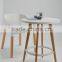 Modern plastic wooden table dining room table plastic round table