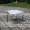 high quality HDPE 2.8FT white square folding table/hot sell plastic poker table