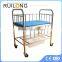Top Selling Blue Color Cheap Movable Steel Hospital Baby Bed