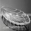 clear leaf shaped crystal fruits plate for home decoration