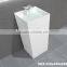 Wholesales marble wash basin price free standing solid surface pedestal wash basin