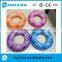 pvc inflatable swimming ring, CMYK printing plastic water tube float adult ring