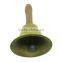 brass table bells ,80mm diameter with wooden handle