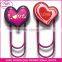 3D soft PVC bookmark, promotional gift paper clip bookmarker custom
