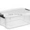 Sterilite 19849806 18 Quart/17 Liter Ultra Latch Box, Clear with a White Lid and Black Latches, 6-Pack