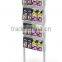 4-Tiered Literature Stand for Floor with Removable Pocket Dividers