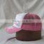 5-panel plastic pink cap nail baseball cap