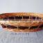 deep color wicker tray basket
