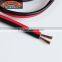 super flexible black pvc 2x2.5mm2 speaker cable flat+flat tinned copper