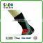 Red Three Stripes Red Well Crib Pattern Black Nylon Sport Socks