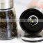 Salt and Pepper Shakers - Salt & Pepper Grinder Set - Spice Mill - Glass Body Brushed Stainless Steel