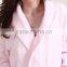pink waffle coral fleece towel bathrobe