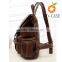 Customized Hood Quality Large Size Vintage Leather Laptop Camera Backpack