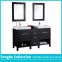 Tonghe Collection Double Sink Espresso Finish Bath Vanity Set