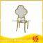 Hot sale Golden wedding king throne chair with flower back