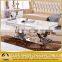 delicate white marble coffee table tea table set