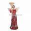 Custom 2017 christmas gift red skirt fairy candle holder