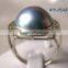 gorgeous big rings design metal fashion antique color pearl ring Tahitian Pearl Ring