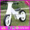 2016 new design white funny children wooden balance bike without pedals W16C154