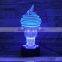 UCHOME 3d Light Model Ice Cream 3d Illusion Table Lighting Lamp