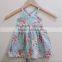 Newest Baby Frock Design Pictures Floral Patterns Dress Girls Cotton Backless Party Dresses Wear