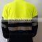 Men's top two-color high visibility polar jacket safety sweatshirt with reflective tapes
