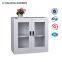 Two Swing Glass Door Steel Small Office Filing Cabinet