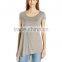 Women's Scoop Neck Asymetrical HemCotton/Viscose Knit Top/Dress Shirt