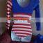 GIRLS DANCE GYMNASTICS PATRIOTIC LEOTARD SIZE 7/8 PLUS SHORT PANTS