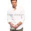 White Skinny Long Sleeve Men Casual Shirt