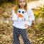 fall turkey embroidery handmade childrem clothing