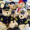 Soft material custom teddy bear plush police teddy bear uniform teddy bear