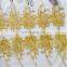 Gold embroidery bullion wire water soluble lace fabric decorative lace tape