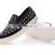Wholesale women rivet shoes slip on sneakers flat shoes