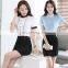 Summer hot selling business custom contrast color 1 pcs fashion latest fitted shirt designs for women professional factory