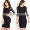 Best Seller Woman Black Lace New Model Girl Bodycon Lace Dress