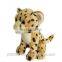 Simulation mini assorted stuffed plush jungle animal wild white tiger/lion/leopard toys set