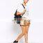 Plus size white front print t-shirt for wholesale