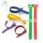 Fastener strap double magic hook and loop cable tie