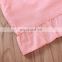 2pcs/set Kids Girl Clothes Set Summer pink Color Ruffle Crop Top + Floral Girls Shorts Pants Outfits Baby Girl Clothing 2-7y