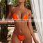Women Bandeau Bandage Bikini Set Sexy Halter Swimsuit Push-Up Triangle Swimwear Tong Bikini Beach Bathing Suit Biquinis S-L #A
