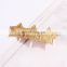 New arrival Trendy Fashion Korea English Letter Hair Clip Metal Gold Color Round Heart Shape Barrettes hair accessories