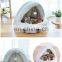 Manufacturer wholesale warm plush soft pp cotton yurt folding cat bed