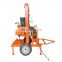 Hydraulic portable mining drilling machine with two big wheels