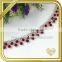 Bling handmade red crystal trim rhinestone cup chain for shoes boots decoration FC648                        
                                                                                Supplier's Choice