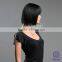 W3301 Hand made synthetic full lace half wig for black women