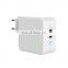 IBD 2021 100Вт GaN Зарядное устройство 20В/5А с двумя USB - C для быстрой зарядки ноутбука. Зарядное устройство с LED, сертифицированное по стандартам FCC/PSE/KC/ERP для ноутбуков