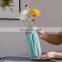 Nordic ceramic vase origami small fresh gypsophila flower arrangement decorative vase