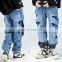 Casual style Pencil Pants Ripped Jeans  Embroidered Fit Denim jeans For Men 2021