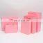 Custom Pink Shopping Mini Gloss Gift Small Paper Bag Logo Pink Paperbag With Handle